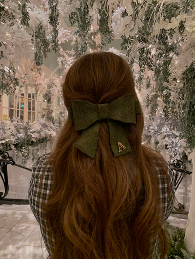 Tweed Hair Bow